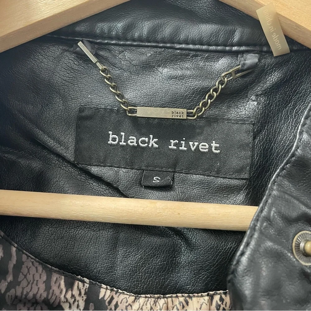 Black Rivet “Leather” Jacket - Picture 8 of 9